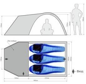 Палатка кемпинговая IDEAL COMFORT Aluminium, IDEALCOMFORTAL (MR)