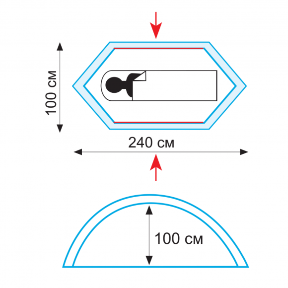 Универсальная палатка Tramp Bicycle Light 1 (V2) (Зеленый), TRT-33