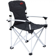 Tramp кресло раскладное с жесткими подлокотниками (черный/серый), TRF-004