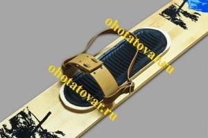 Комплект креплений для охотничьих лыж (ремни из кожзаменителя и амортизаторы)