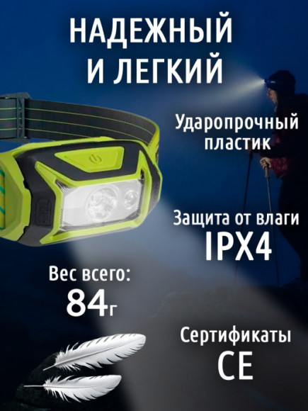 Налобный фонарь PETZL Tikka Yellow с аккумулятором Core (450 люмен)
